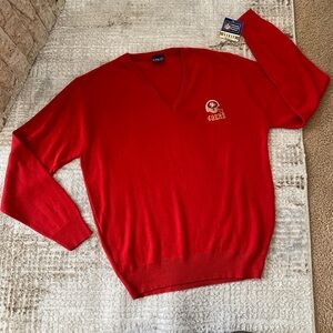 Vintage Mens Garan V neck 49ers sweater